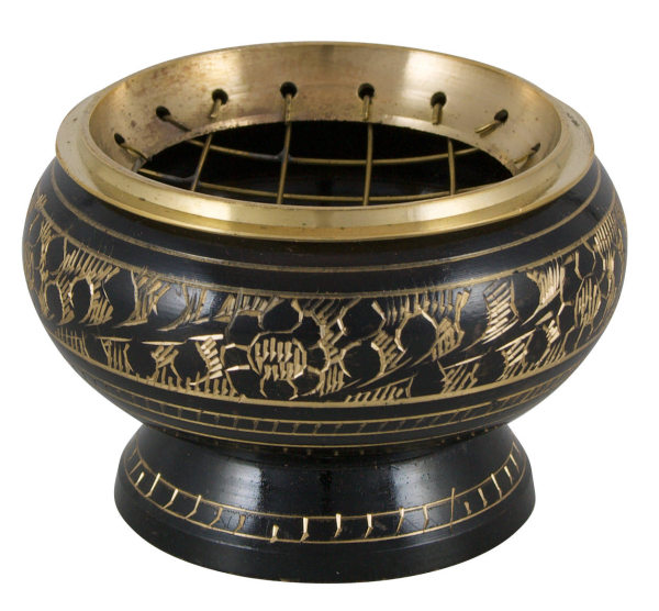 Netzgefäß Schwarz gold aus Messing