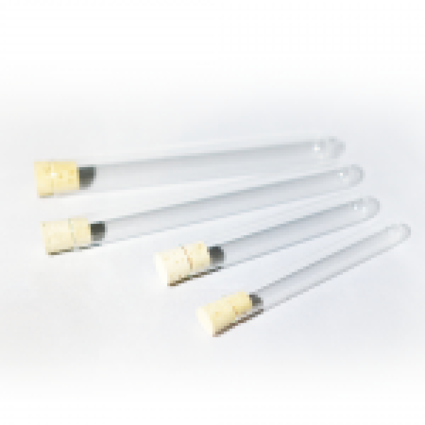 Glasröhrchen leer mit Korken