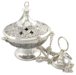 Weihrauchschwenker aus Messing, versilbert