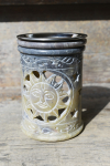 Speckstein Räucherstövchen "Sonne" mit Sieb und Schale